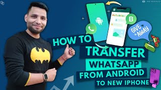 How to Transfer Whatsapp Data from Android to new iPhone without resetting iPhone 2023 [upl. by Hayward]