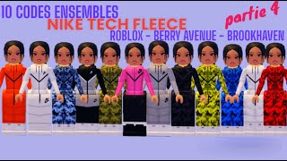 NIKE TECH FLEECE OUTFIT CODES Roblox Berry Avenue  Brookhaven  Partie 4 10 codes [upl. by Nixon194]