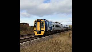 2 Northern Class 158s Passing Through Northallerton With Possible Wheel Flats class158 train [upl. by Reseta]