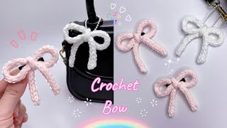 How To Crochet a Bow 🎀 Simple and Easy  Móc Chiếc Nơ Xinh [upl. by Becht927]