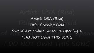 LiSA  Crossing Field Romaji Lyrics [upl. by Ettelegna]