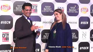 Tehmina Khalid  Khalid Anum  Pantene Hum Bridal Couture Week  Red Carpet [upl. by Jaymee684]