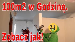 Jak szpachlować 200m2 sufitów w 2 h Natrysk gładzi Flugger LSR [upl. by Jordanna]