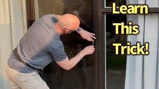 How to Re screen a sliding patio door  Easiest Method [upl. by Kolosick]