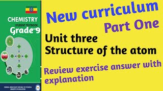 Grade 9 chemistry review exercise answer on unit three atomic structure answer [upl. by Federico669]