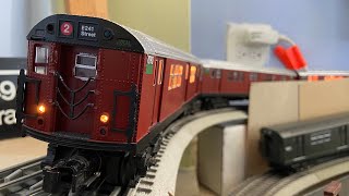 MTH Subway NYCT Redbird R21 2 Train 5Car Set Action [upl. by Chane313]