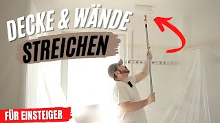 Badezimmer Decke und Wände streichen [upl. by Alfie]