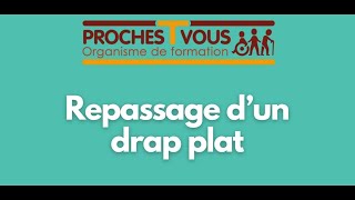 Repassage et pliage dun drap plat [upl. by Felt816]