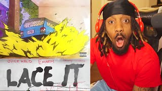 THEY SAYING EMINEM RUINED THIS SONG  Juice WRLD Eminem  Lace It REACTION [upl. by Ailil]