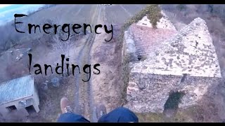 Emergency landings  Paragliding FailsWins And Crashes [upl. by Ocnarf939]