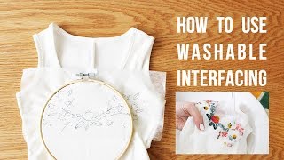 How to use water soluble stabilizer to embroider on clothes [upl. by Kalasky]