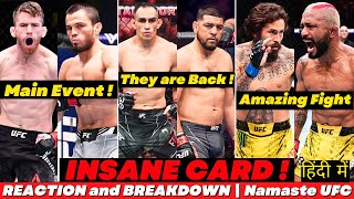 INSANE CARD  UFC Abu Dhabi Full Main Card REACTION and BREAKDOWN in Hindi [upl. by Ociredef]