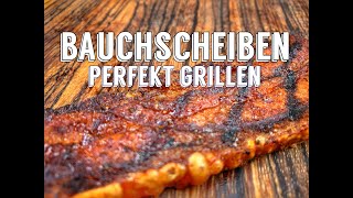 Bauchscheiben perfekt grillen  knusprig aber nicht schwarz  Westmünsterland BBQ [upl. by Itsur]