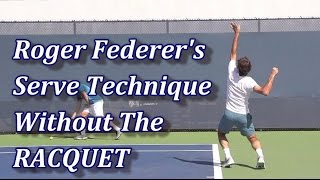 Roger Federers Serve Technique  Racquet Digitally Removed [upl. by Elpmet]