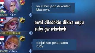 Pertama Kali Main Di Random Loby Reaksi Public On Mic Melihat Ruby Ratain Musuh Sampe Desah wkwk [upl. by Ahcrop667]