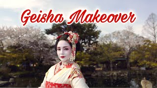 Geisha Makeover In Kyoto Japan [upl. by Yxor]