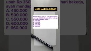 Soal matematika DASAR trikmatematika matematika shorts [upl. by Odrahcir]