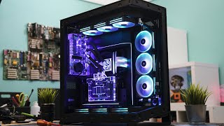 So entsteht ein custom GamingPC Phanteks NV9 Aphacool water cooled Build mit RTX 4090 Timelapse [upl. by Nikos]