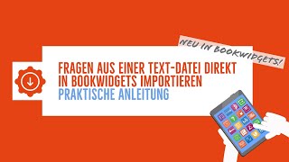 Fragen aus einer TextDatei PDF oder DOCXDokumente direkt in BookWidgets importieren [upl. by Nylarat]