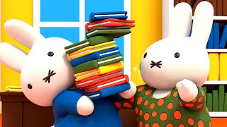 Miffy  Miffy At The Library  New Series  Miffys Adventures Big amp Small  Full Episodes [upl. by Maryann]