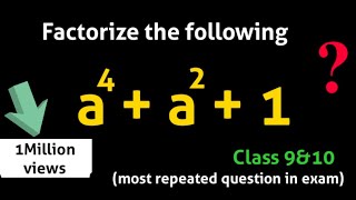 a4a21  factorize the following  class 9amp10  Maths  step by step [upl. by Etnwahs]