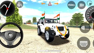 Dollar Song Modified Mahindra White Thar 🤍  Indian Car Simulator 3D 😱 Car Game  Android Gameplay [upl. by Shara36]