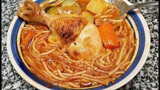 FIDEO CON POLLO RECIPE  How to make Fideo  Fideo and Chicken Recipe  Sopa de Fideo [upl. by Nnep474]