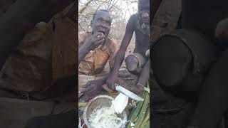 Bushmen try to experienced new cabbage food [upl. by Tirma]