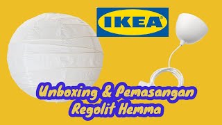 Unboxing amp Tutorial Regolit Hemma Lampu Gantung dari IKEA [upl. by Enaek]