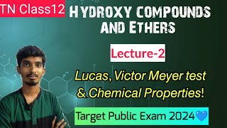 Hydroxy Compounds and EthersL2Lucas  Victor Meyers test amp ReactionsTN Class12Chapter 11 [upl. by Ginder]