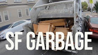 San Francisco Garbage Truck Compilation  Abandoned Waste [upl. by Ysied]