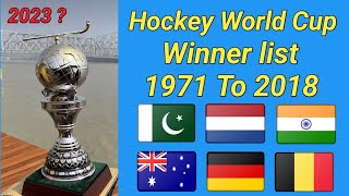 Fih Hockey World Cup winner list 1971 To 2018  All 14 Editions Winner Teams [upl. by Yorztif]