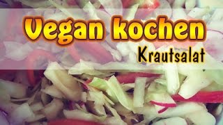 Rezept Krautsalat selber machen  Coleslaw  Vegan [upl. by Mcnally]