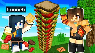 Making the TALLEST Sandwich in Minecraft [upl. by Roby]