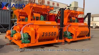 Four JS500 Concrete Mixers Were Sent To East Africa [upl. by Siul53]