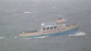 Brixham Western Lady VI Ferry In Rough Seas 26102015 [upl. by Adnerb]