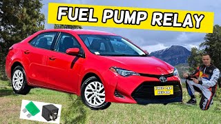 TOYOTA COROLLA FUEL PUMP RELAY LOCATION 2013 2014 2015 2016 2017 2018 2019 [upl. by Leatrice]