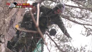 Real men 진짜 사나이  Kang Yewon Overcome fear of heights and conquer rock face 20150301 [upl. by Jael]