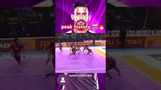 Siddarth peak of history ☠️🔥 kabaddi360 sportskabaddi kabaddishorts prokabaddi pklseason11 pkl [upl. by Lianna]