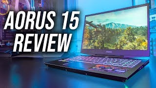 Aorus 15 Gaming Laptop Review  RTX 2060 [upl. by Maidie]