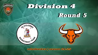 Atlasbasket  Div 4Round 5  AL COJONES vs TEAS BULLS [upl. by Roi]