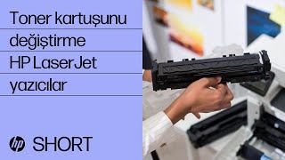 HP LaserJet yazıcılarda toner kartuşunun değiştirilmesi  HP Support [upl. by Atteuqahc]