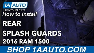 How to Install Rear Mud Guards 1116 Ram 1500 [upl. by Ailhad]