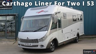 Carthago Liner For Two I 53 Motorhome For Sale at Camper UK [upl. by Salema501]