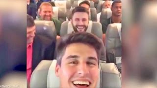 Brazilian Football Team Plane Crash Last Video Onboard FilipeMachado ForçaChape Chapecoense [upl. by Sivra445]