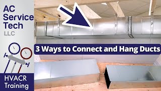 HVAC Sheet Metal Basics 3 Methods For Hanging Duct [upl. by Yelyak160]