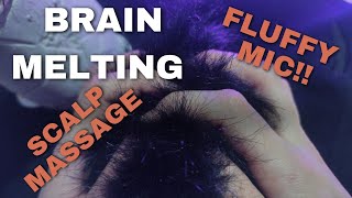 ASMR Fluffy Mic Scratching Brain Melting Scalp Massage No Talking [upl. by Vatsug]