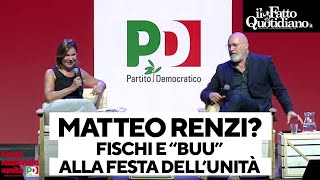 quotRenzi alleato del Pdquot il pubblico della festa dellUnità risponde con fischi quotnooquot e quotbuuquot [upl. by Cummings]