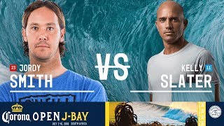 Jordy Smith vs Kelly Slater  Round Two Heat 4  Corona Open JBay  Mens 2018 [upl. by Neelrihs]