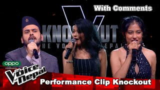 Utsav Vs Deeksha Vs Niharika  With Comments  Knockout The Voice of Nepal Season 3  2021 [upl. by Aynom800]